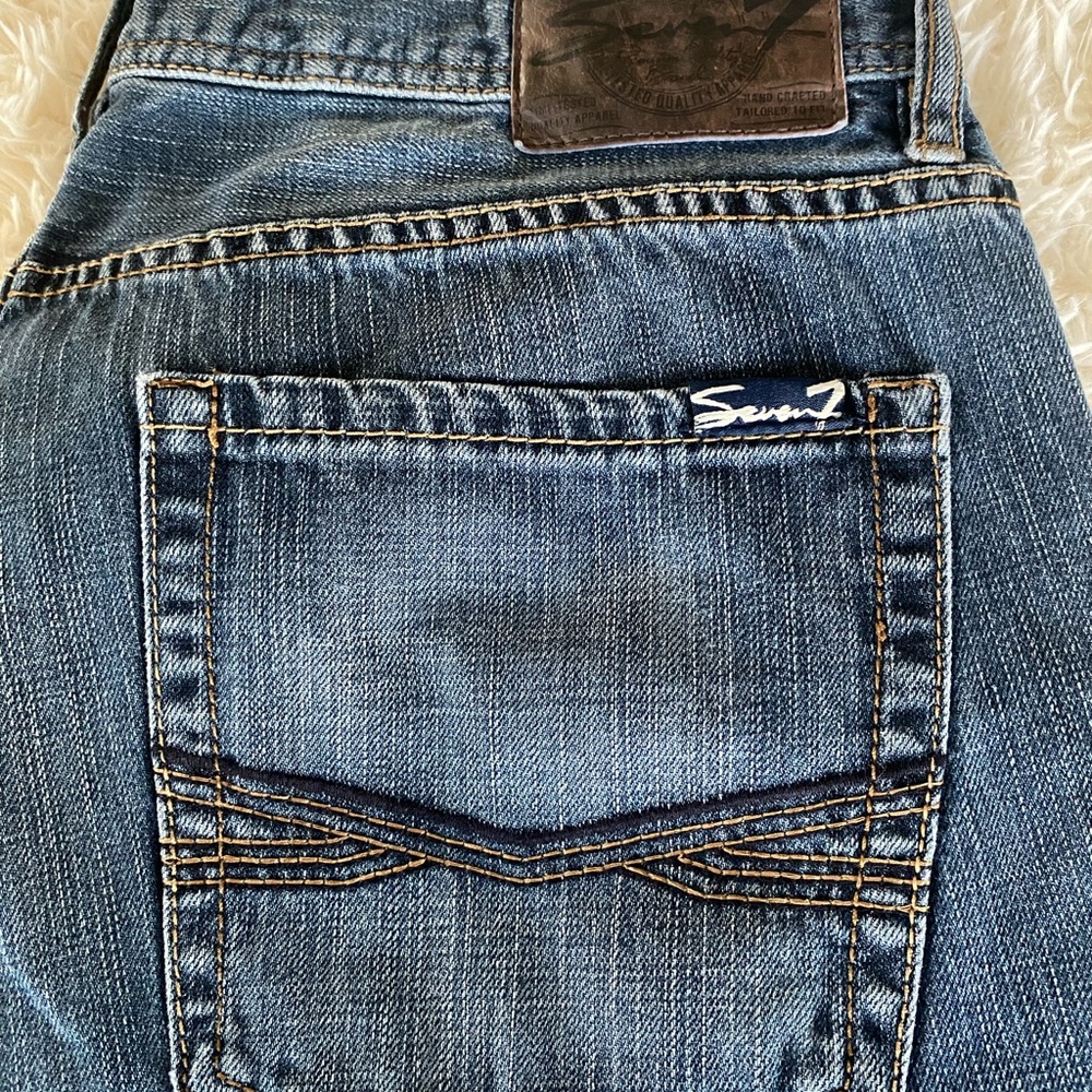 Seven 7 Men's ULTIMATE CLASSIC STRAIGHT FIT 5 pocket jeans blue 36X30 - Picture 9 of 10